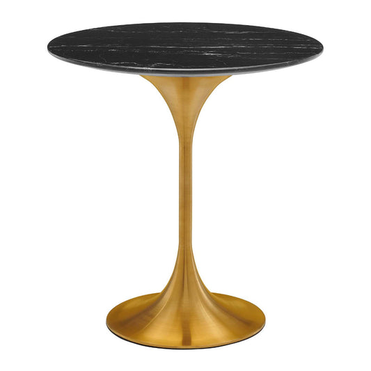 Modway Lippa Side Table, Gold Black