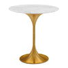 Modway Lippa Side Table, Gold White