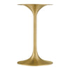 Lippa 20’’ Round Artificial Marble Side Table in Gold White