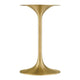 Lippa 20’’ Round Artificial Marble Side Table in Gold White