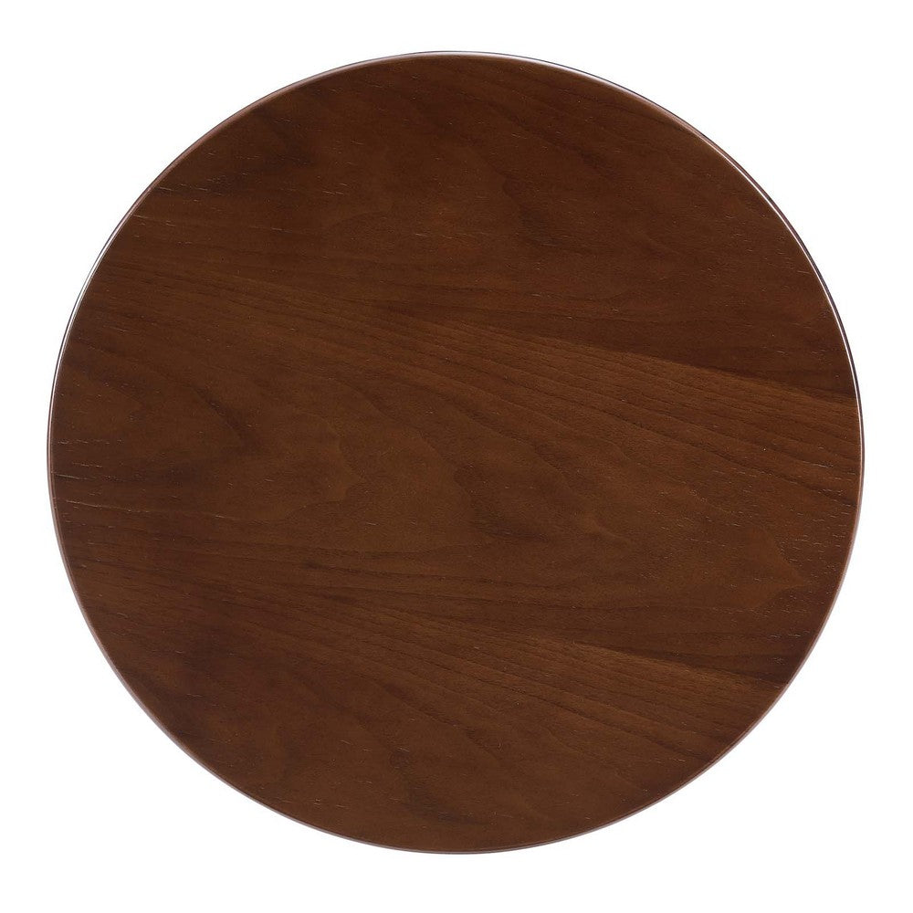 Lippa 20" Round Wood Side Table by Modway| Orange