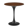 Modway Lippa Round 20" Wood Grain Side Table in Black Cherry