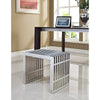 Modway Gridiron Contemporary Modern Small Stainless Steel Bench, 19.5"