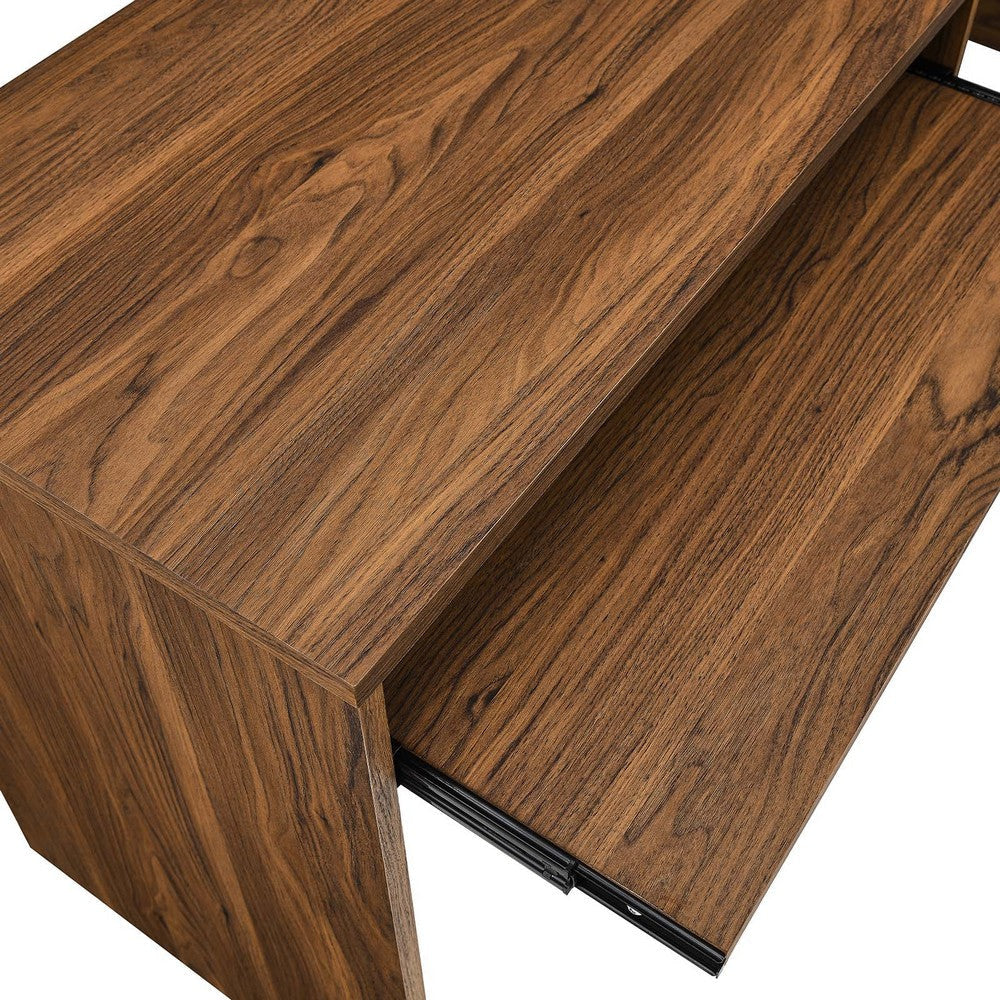 Venture L-Shaped Wood Office Desk  - No Shipping Charges