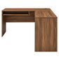 Venture L-Shaped Wood Office Desk - No Shipping Charges MDY-EEI-5703-WAL