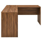 Venture L-Shaped Wood Office Desk - No Shipping Charges MDY-EEI-5703-WAL