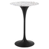 Modway Lippa Terrazzo Side Table, 28", Black White