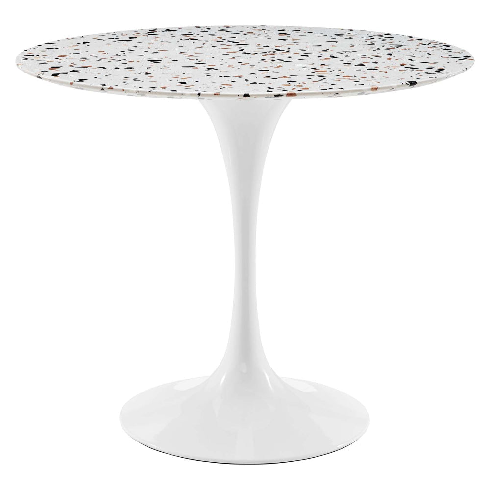 Modway Lippa Terrazzo Side Table, 36", White White