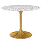 Modway Lippa Terrazzo Side Table, 40", Gold White