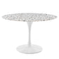 Modway Lippa Terrazzo Side Table, 48", White White