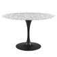 Modway Lippa Terrazzo Side Table, 48", Black White