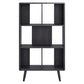 Modway EEI-5743-CHA Transmit 5 Shelf Wood Grain Bookcase Charcoal MDY-EEI-5743-CHA