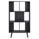 Modway EEI-5743-CHA Transmit 5 Shelf Wood Grain Bookcase Charcoal MDY-EEI-5743-CHA