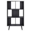 Modway EEI-5743-CHA Transmit 5 Shelf Wood Grain Bookcase Charcoal MDY-EEI-5743-CHA