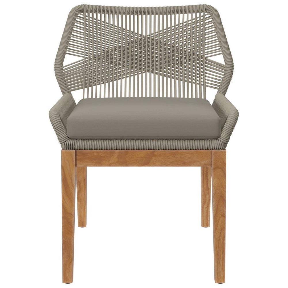 Modway Wellspring Outdoor Patio Teak Wood Dining Chair