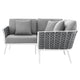 Stance Outdoor Patio Aluminum Small Sectional Sofa by Modway| Gray