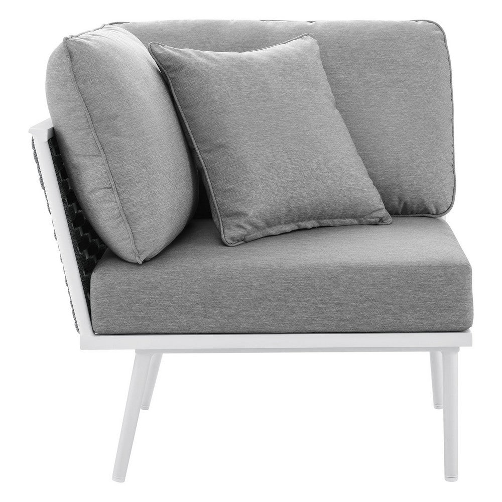 Stance Outdoor Patio Aluminum Small Sectional Sofa by Modway| Gray