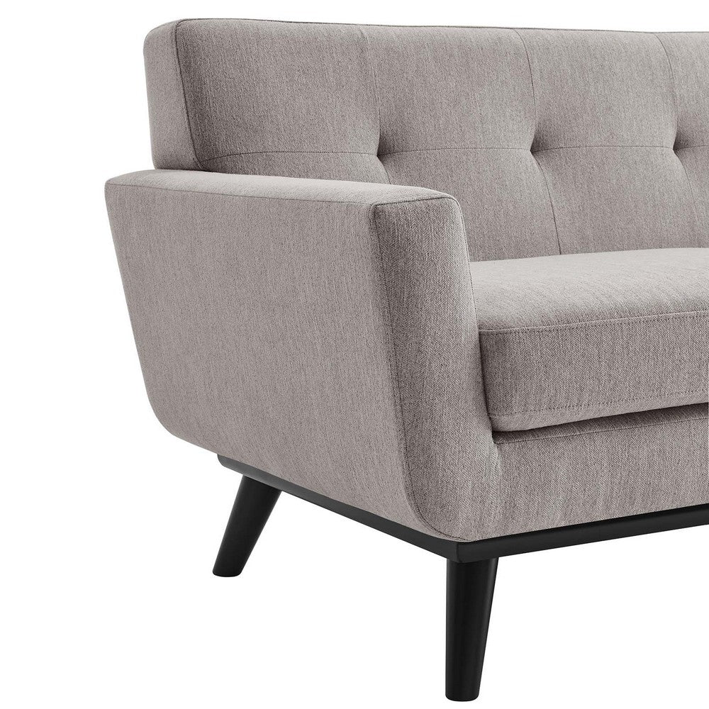 Engage Herringbone Fabric Loveseat by Modway| Gray