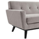 Engage Herringbone Fabric Loveseat by Modway| Gray