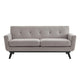 Engage Herringbone Fabric Loveseat by Modway| Gray