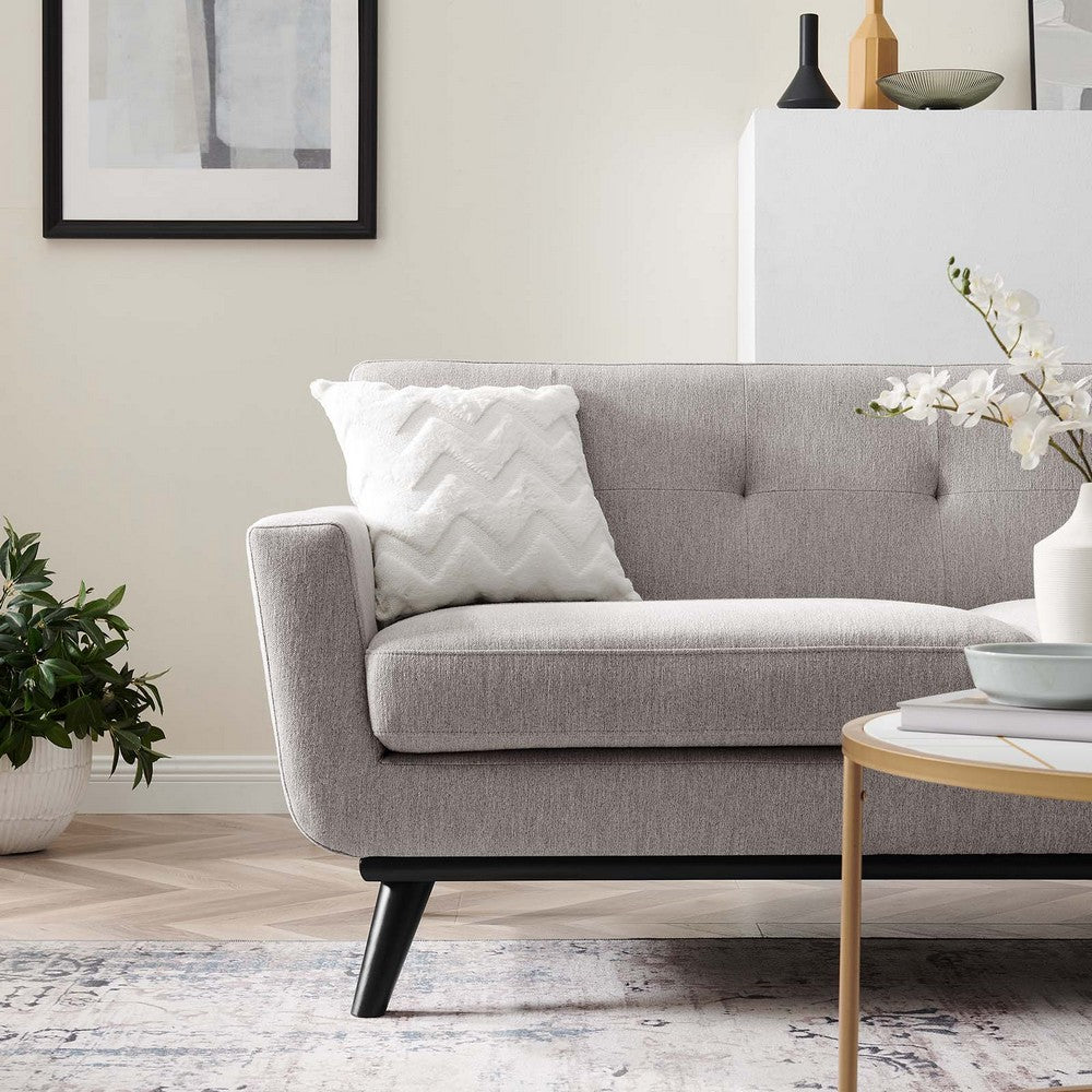 Engage Herringbone Fabric Loveseat by Modway| Gray