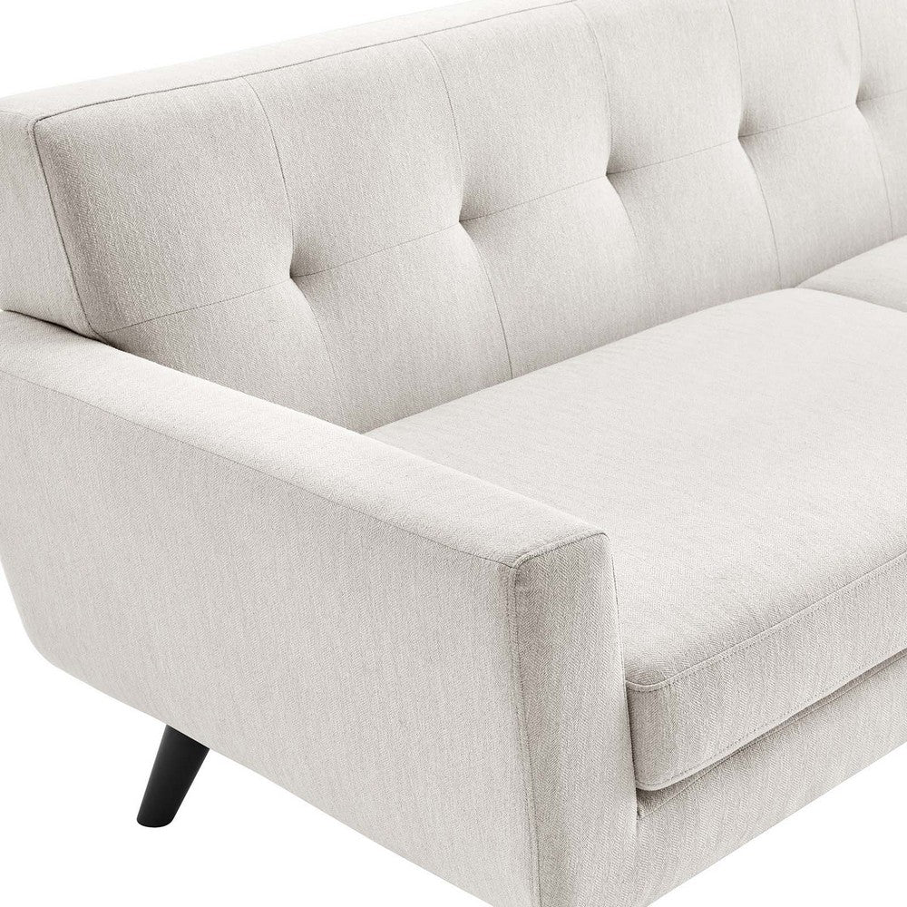 Engage Herringbone Fabric Sofa by Modway| White