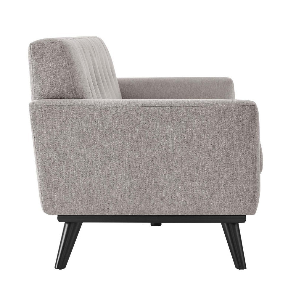 Modway Engage Modern Tufted Back Textured Fabric Sofa in Light Gray MDY-EEI-5760-LGR