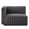 Modway Conjure Channel Tufted Performance Velvet Loveseat Black Gray MDY-EEI-5764-BLK-GRY