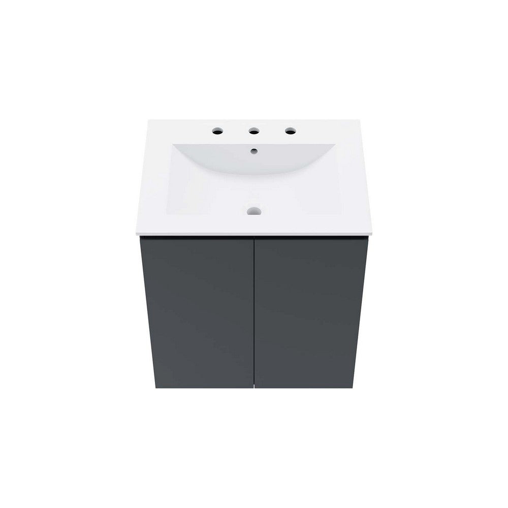 Bryn 24" Wall-Mount Bathroom Vanity by Modway| White