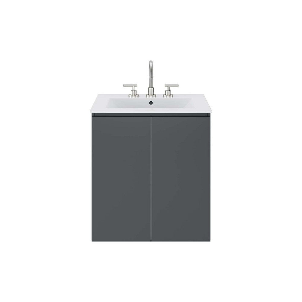 Bryn 24" Wall-Mount Bathroom Vanity by Modway| White