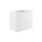 Modway Bryn Wall-Mount Bathroom Vanity, 30 Inch, White White