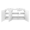 Modway Bryn Wall-Mount Bathroom Vanity 48’’ with Double Sink White White MDY-EEI-5781-WHI-WHI