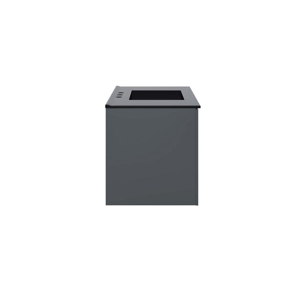 Modway Vitality 36’’ Bathroom Vanity 36 Inch Gray Black MDY-EEI-5783-GRY-BLK