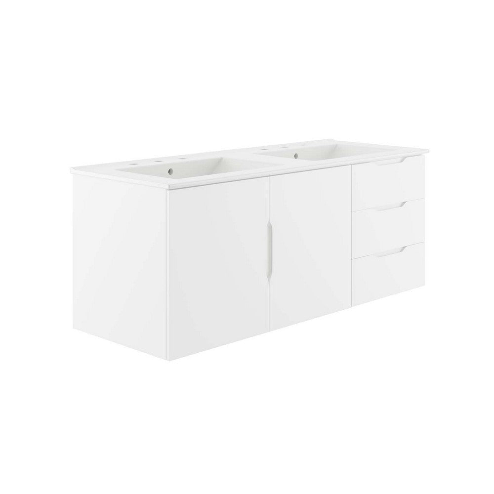 Modway Vitality 48" Double Sink Bathroom Vanity, White White