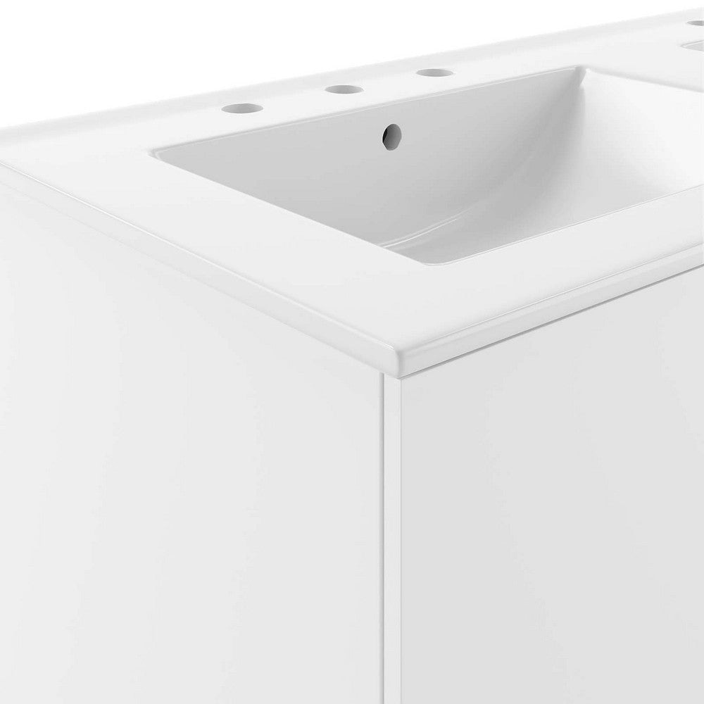 Modway Vitality 48’’ Double Sink Bathroom Vanity White White MDY-EEI-5785-WHI-WHI