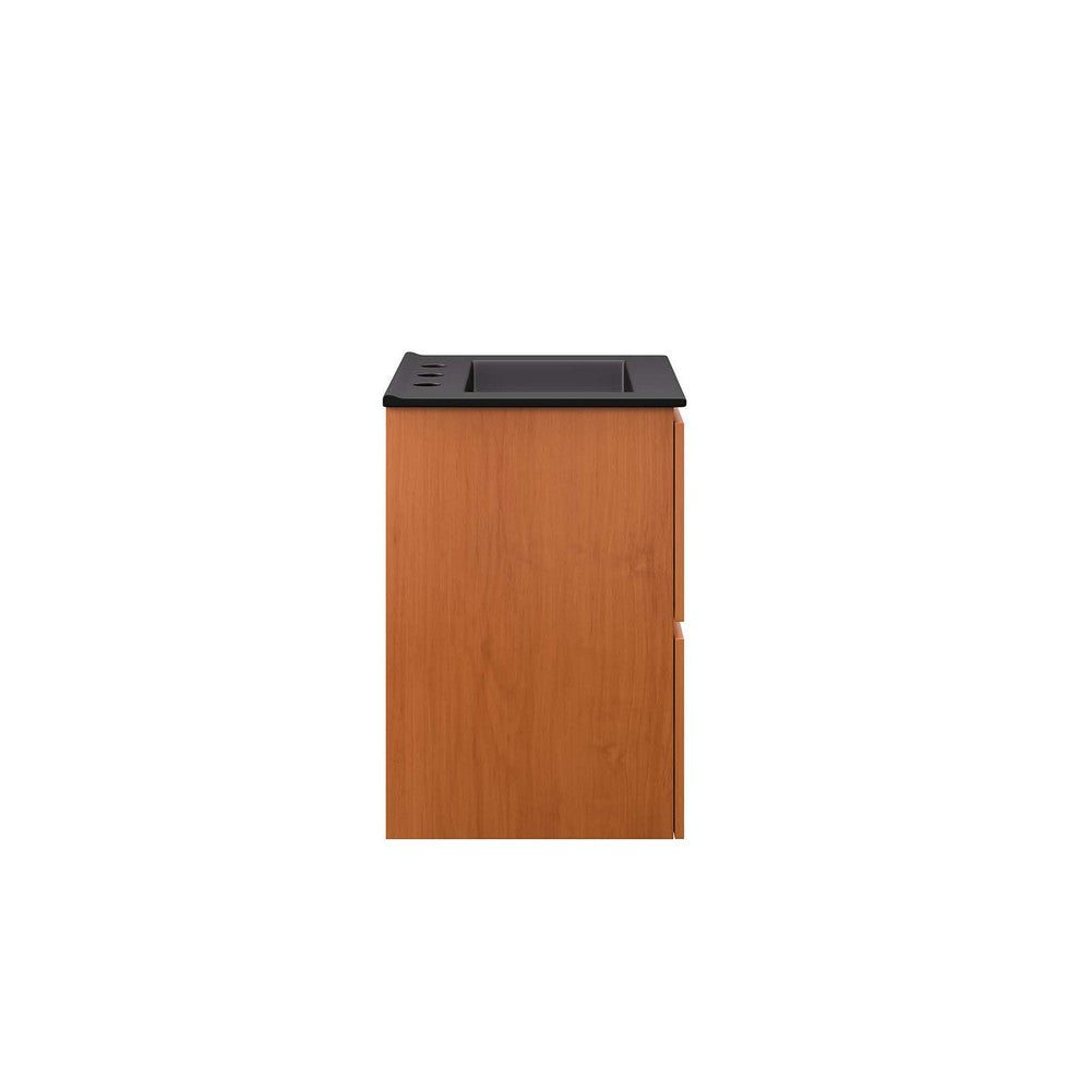 Scenic 18" Wall-Mount Bathroom Vanity by Modway| Black