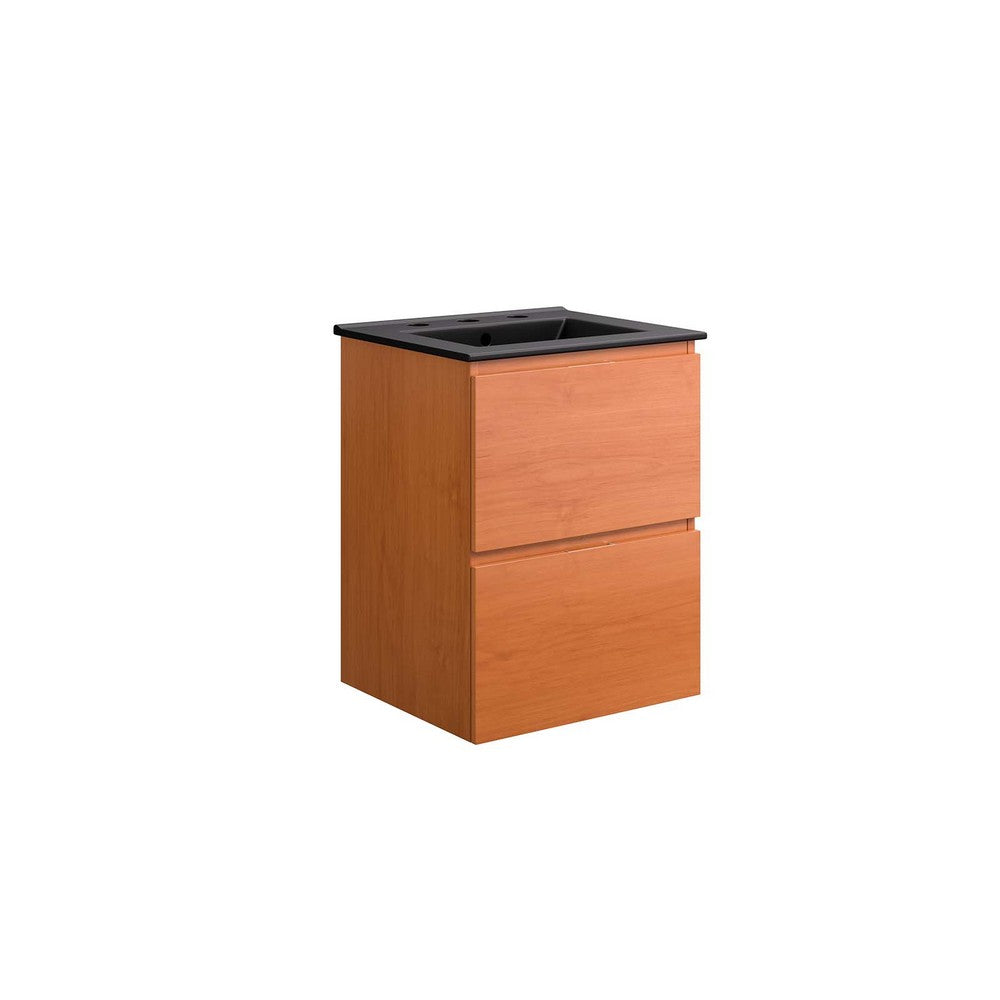 Scenic 18" Wall-Mount Bathroom Vanity by Modway| Black