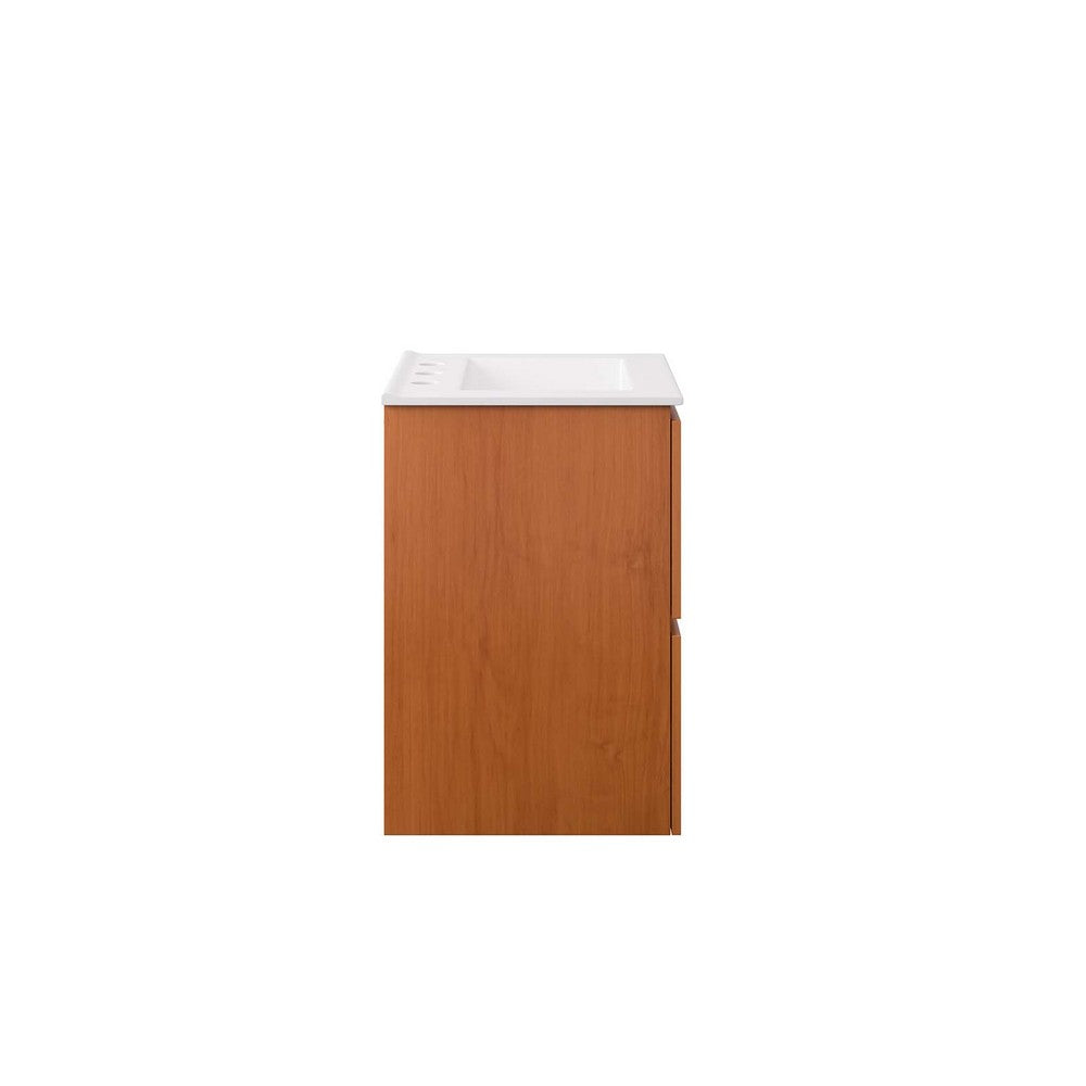 Scenic 18" Wall-Mount Bathroom Vanity by Modway| White