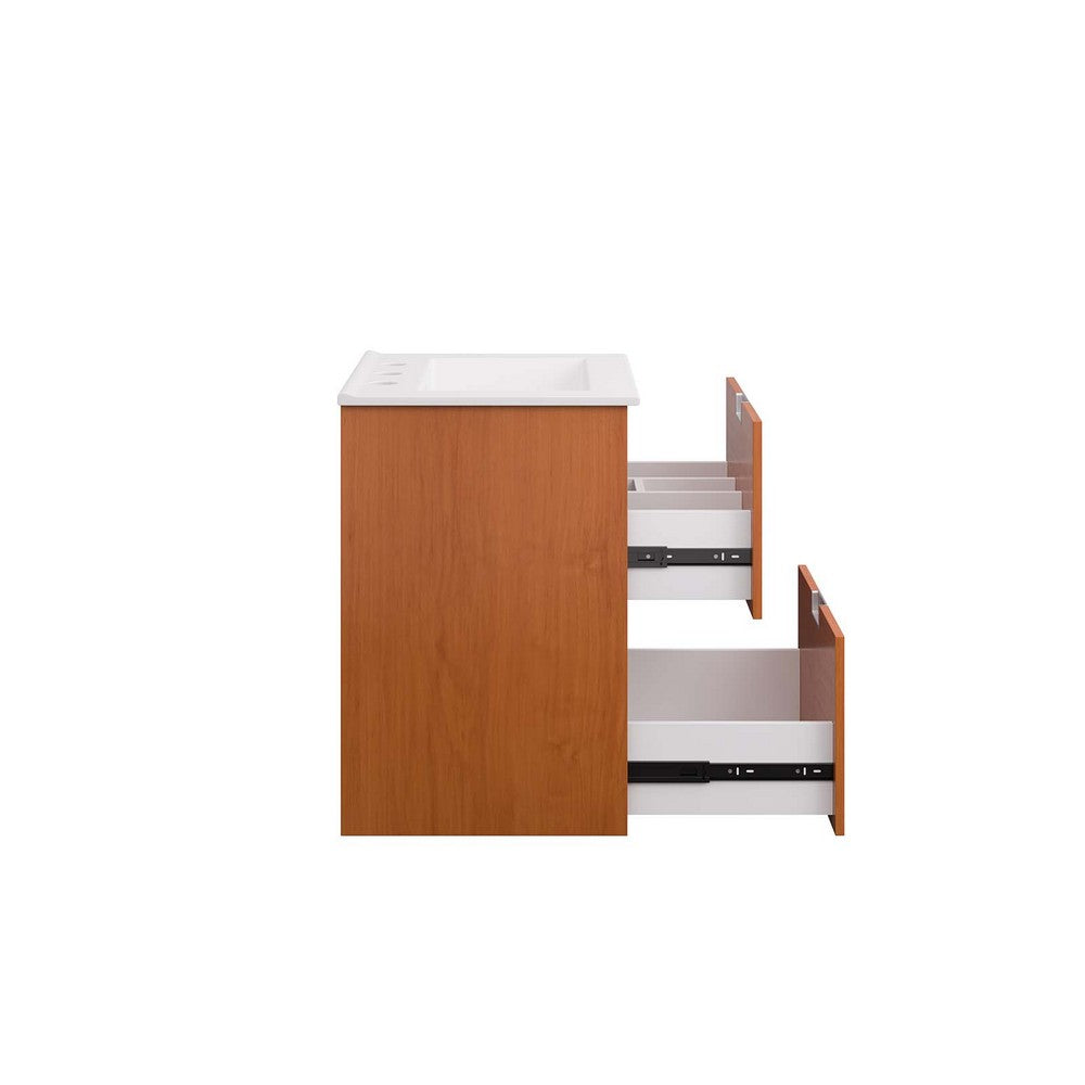 Scenic 18" Wall-Mount Bathroom Vanity by Modway| White