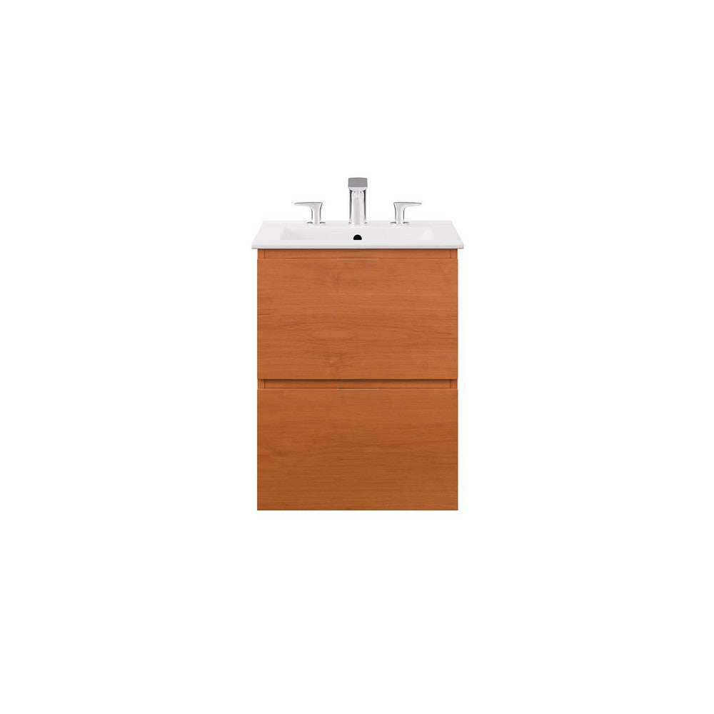 Scenic 18" Wall-Mount Bathroom Vanity by Modway| White