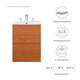 Scenic 18" Wall-Mount Bathroom Vanity by Modway| White