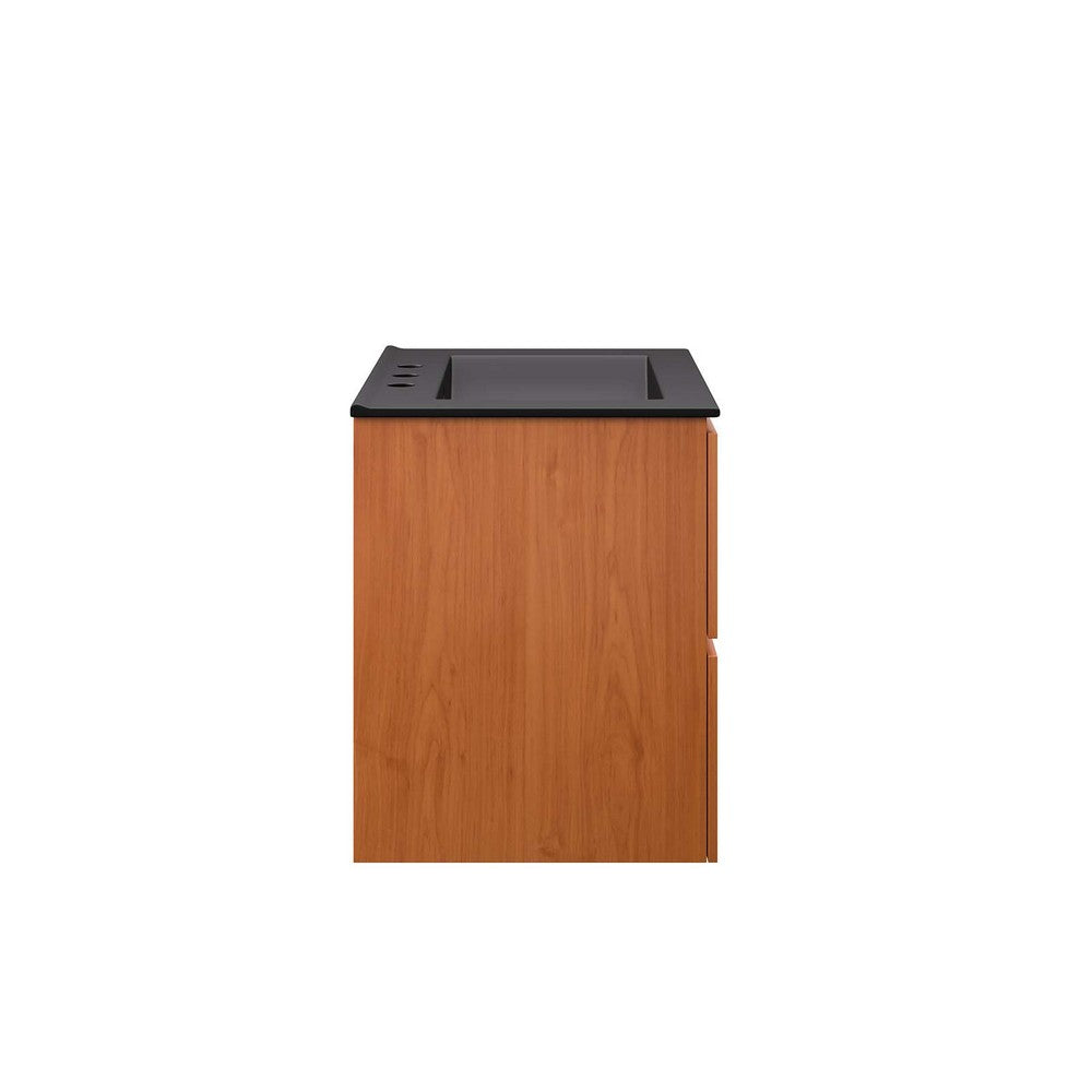 Scenic 24" Wall-Mount Bathroom Vanity by Modway| Black