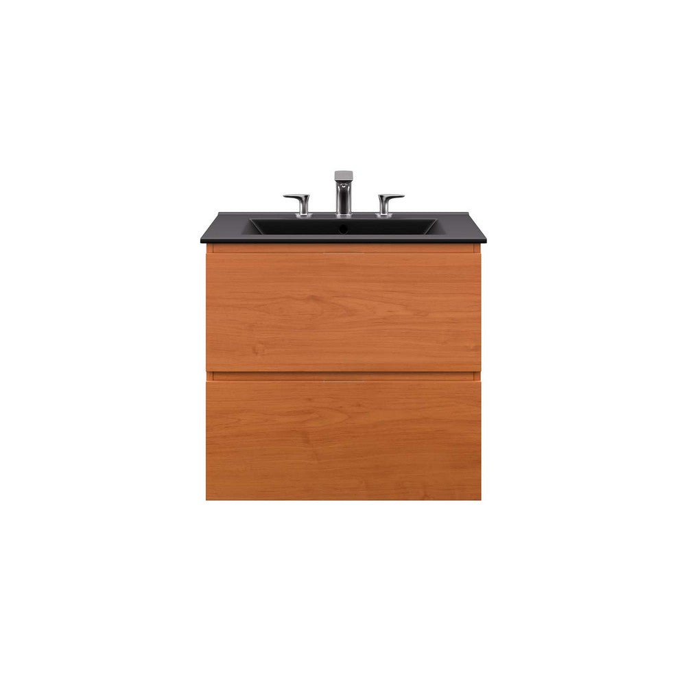 Scenic 24" Wall-Mount Bathroom Vanity by Modway| Black