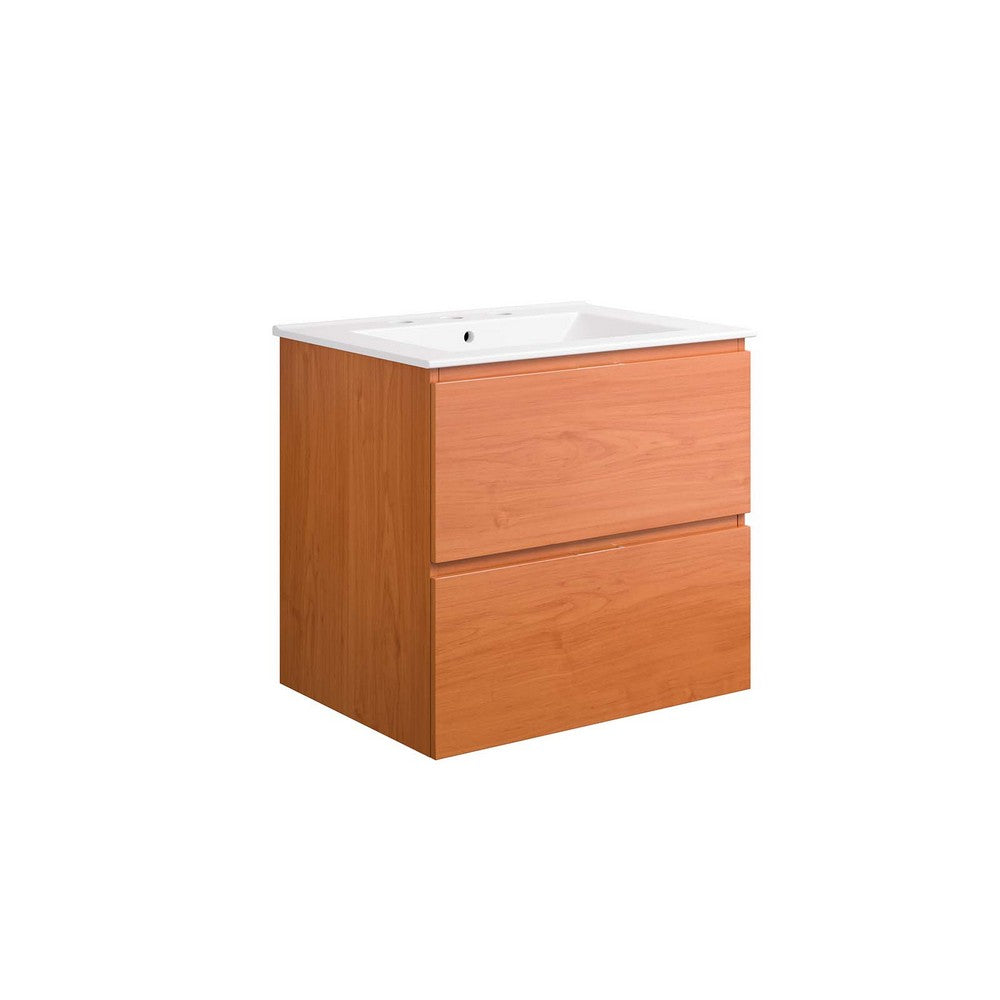 Scenic 24" Wall-Mount Bathroom Vanity by Modway| White