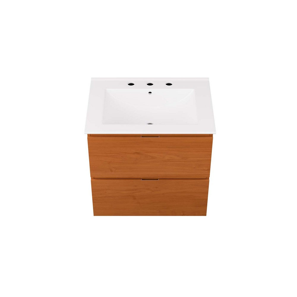 Scenic 24" Wall-Mount Bathroom Vanity by Modway| White