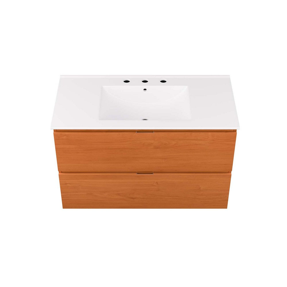 Scenic 36" Wall-Mount Bathroom Vanity by Modway| White