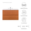 Scenic 36" Wall-Mount Bathroom Vanity by Modway| White