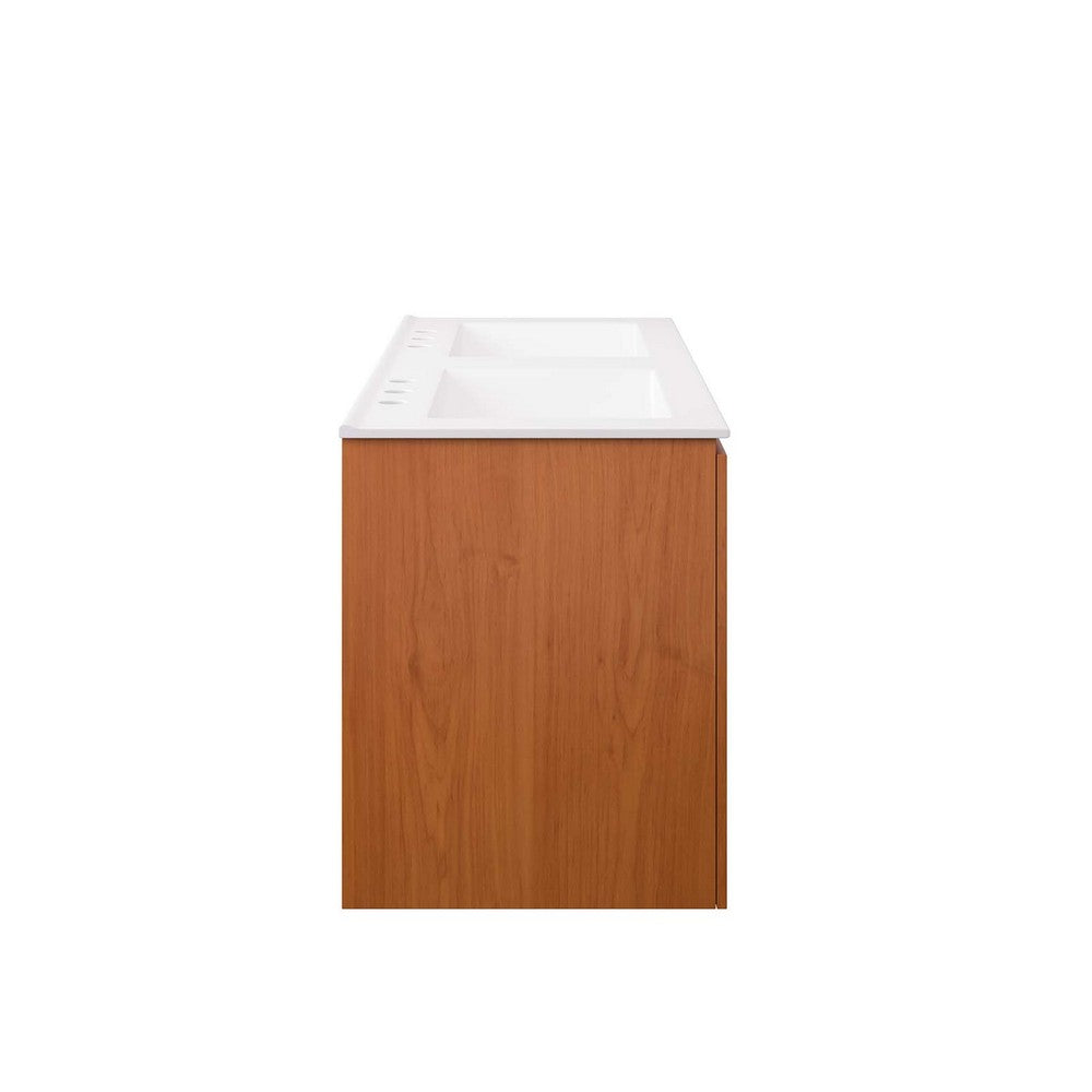 Scenic 48" Double Wall-Mount Bathroom Vanity by Modway| White