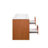 Scenic 48" Double Wall-Mount Bathroom Vanity by Modway| White