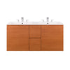 Scenic 48" Double Wall-Mount Bathroom Vanity by Modway| White